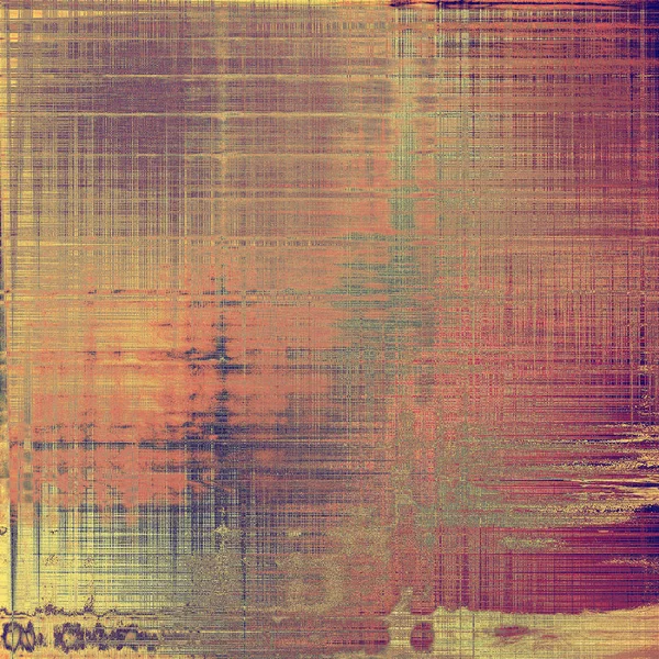 Fondo grunge de arte o textura de estilo vintage con elementos gráficos retro y diferentes patrones de color — Foto de Stock