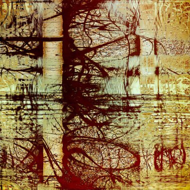 Doku yırtık pırtık grunge kaplaması ile sıkıntılı. Buruşuk arka plan veya zemin ile farklı renk desen