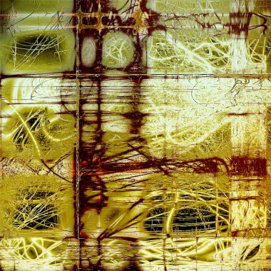 Vintage doku, eski çizilmiş arka plan yaşlı. Farklı renk desen ile