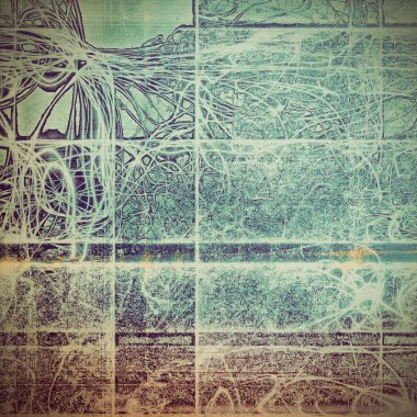 Vintage ve retro tasarım öğeleri soluk grunge arka plan üzerinde. Farklı renk desen ile