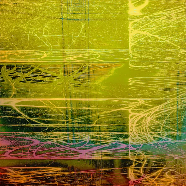 Тонированная винтажная текстура, старый декоративный гранж фон с традиционными антикварными элементами и различными цветовыми узорами — стоковое фото