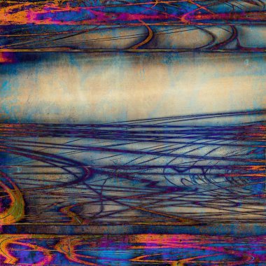 Doku, antika antika arka plan farklı renk desenleri ile dekore edilmiş