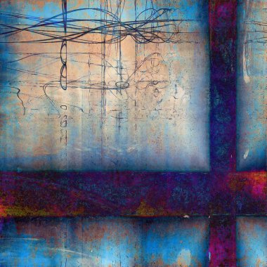 Grunge bir yaratıcı vintage tarzı poster için arka plan. Farklı renk desen ile