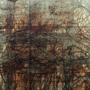 Vintage eski arka plan veya doku grunge dekor öğeleri ve farklı renk desen