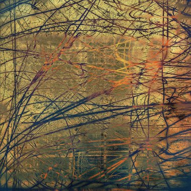 Retro grunge antika arka plan veya yıpranmış antika doku ile farklı renk desen