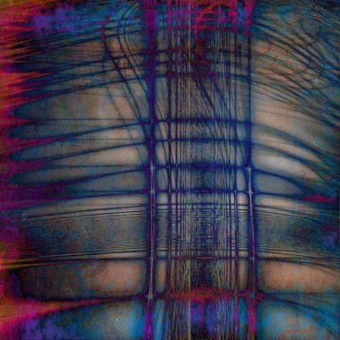 Retro grunge antika arka plan veya yıpranmış antika doku ile farklı renk desen