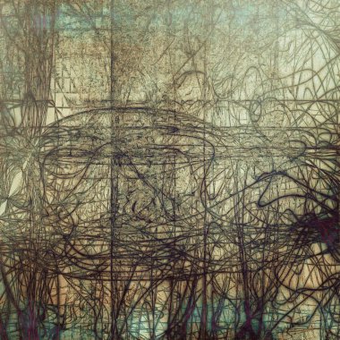 Keskin dokulu arka plan, vintage zemin eski stil öğeleri ve farklı renk desen ile yaşlı