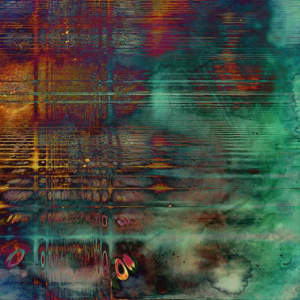 Keskin dokulu arka plan, vintage zemin eski stil öğeleri ve farklı renk desen ile yaşlı