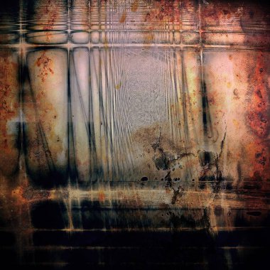 En eski vintage arka planda grunge tarzı. Farklı renk desenleri ile eski doku