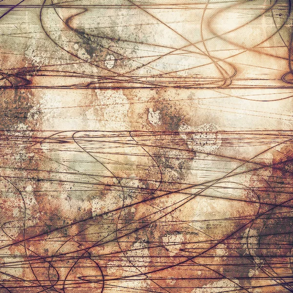 Grunge textura retro, fundo envelhecido com elementos de estilo vintage e padrões de cores diferentes — Fotografia de Stock