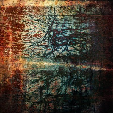 En eski vintage arka planda grunge tarzı. Farklı renk desenleri ile eski doku