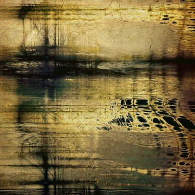 Yaratıcı vintage yüzey dokusunu, grunge arka plan kompozisyon yakından. Farklı renk desen ile