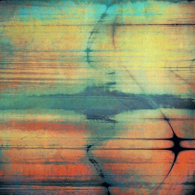 Yaratıcı vintage yüzey dokusunu, grunge arka plan kompozisyon yakından. Farklı renk desen ile