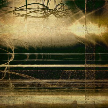 Çizik grunge arka plan veya benekli vintage doku. Farklı renk desen ile