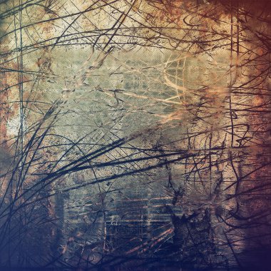 Vintage tarzı eski doku grunge elemanları ile arka plan. Farklı renk desen ile