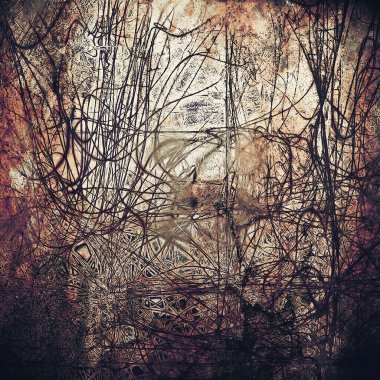 Vintage tarzı eski doku grunge elemanları ile arka plan. Farklı renk desen ile