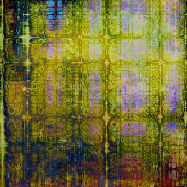 Grunge fondo rayado, textura abstracta estilo vintage con diferentes patrones de color — Foto de Stock