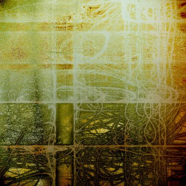 Yaratıcı vintage yüzey dokusunu, grunge arka plan kompozisyon yakından. Farklı renk desen ile