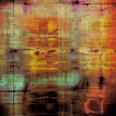 Yaratıcı vintage yüzey dokusunu, grunge arka plan kompozisyon yakından. Farklı renk desen ile