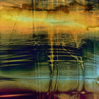 Yaratıcı vintage yüzey dokusunu, grunge arka plan kompozisyon yakından. Farklı renk desen ile