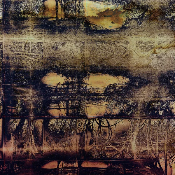 Yaratıcı vintage yüzey dokusunu, grunge arka plan kompozisyon yakından. Farklı renk desen ile