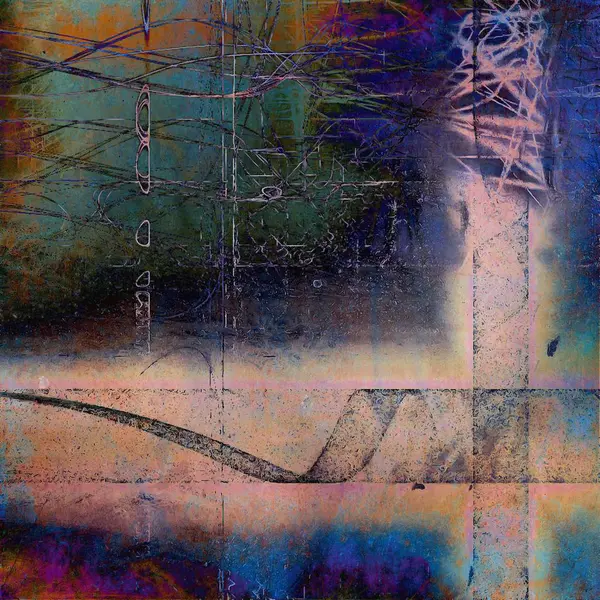 Yaratıcı vintage yüzey dokusunu, grunge arka plan kompozisyon yakından. Farklı renk desen ile