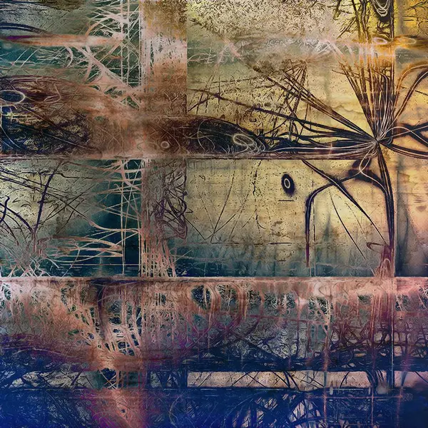 Yaratıcı vintage yüzey dokusunu, grunge arka plan kompozisyon yakından. Farklı renk desen ile