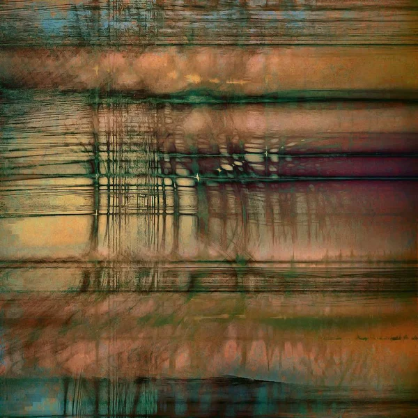 Tekstur Grunge dengan elemen dekoratif dan pola warna yang berbeda — Stok Foto