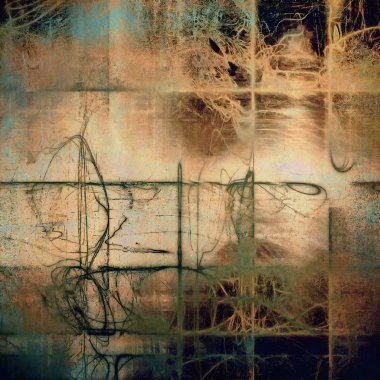 Yıpranmış ve sıkıntılı grunge arka plan ile farklı renk desen