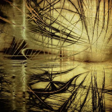 Vintage doku, eski stil çerçeve dekorasyon grunge grafik öğeleri ve farklı renk desen