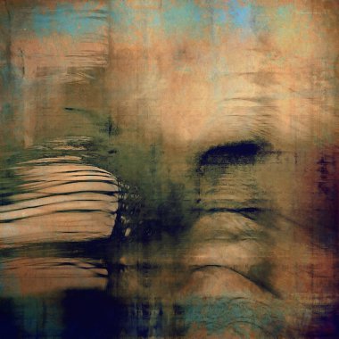 Vintage doku, eski stil çerçeve dekorasyon grunge grafik öğeleri ve farklı renk desen