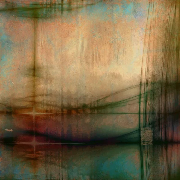 Grunge textura antigua como fondo abstracto. Con diferentes patrones de color — Foto de Stock