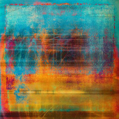 Eski grunge arka plan veya farklı renk desenleri ile yaşlı eski püskü doku