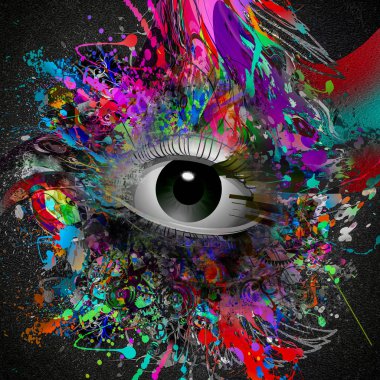 Arka plan üzerinde sihirli göz