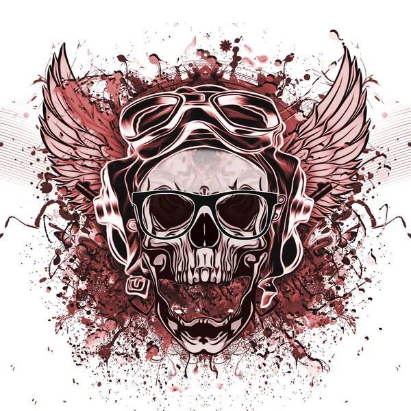 Tattoo style evil skull — Stock Photo, Image