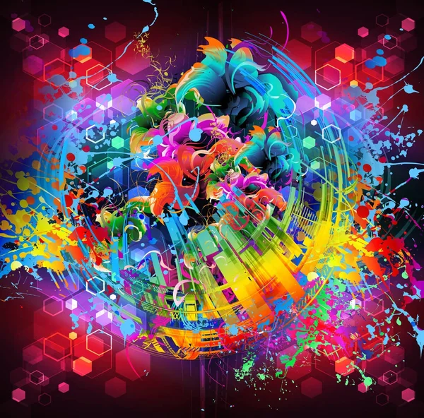 Abstract colorfull splashes — Stock Photo, Image