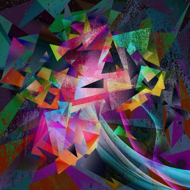 Soyut renkler sıçraması 