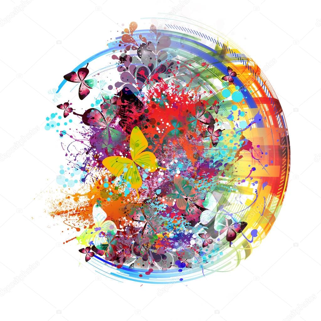 abstract colorfull splashes 