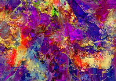 Renk lekeli soyut yaratıcı duvar kağıdı 