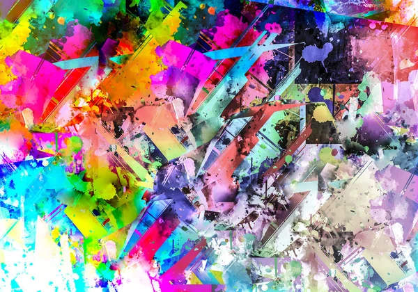Abstrakt Kreativ Tapet Med Färger Fläckar — Stockfoto