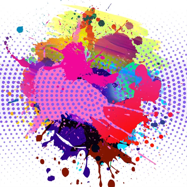 Colorful Abstract Splatters White Background — Stock Photo, Image