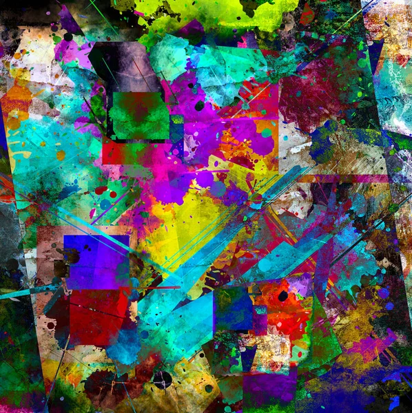 Fondo Abstracto Con Salpicaduras Colores Brillantes —  Fotos de Stock