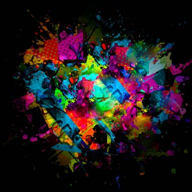 Sıçramalı soyut renkli arkaplan