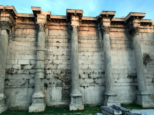 Widok Ruiny Świątyni Tle — Zdjęcie stockowe