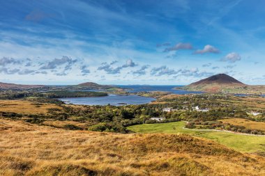 Alt Diamond Hill yürüme Connemara Milli Parkı, Letterfrack, co Galway, İrlanda görünümünden