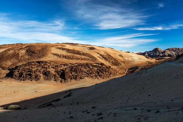 Parque Nacional Teide Tenerife Ilhas Canárias Solo Colorido Trilha Subida — Fotografia de Stock