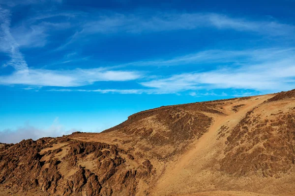 Parque Nacional Teide Tenerife Ilhas Canárias Solo Colorido Trilha Subida — Fotografia de Stock