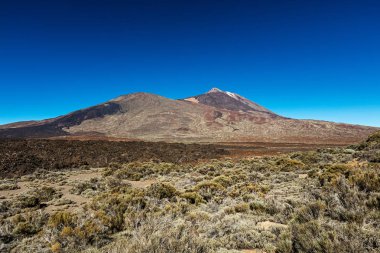 Teide Milli Parkı, Tenerife, Kanarya Adaları - bir ısmarlayarak renkli Teide yanardağı veya İspanyolca 'Pico del Teide'. İspanya en yüksek tepe 3718 m yükselmesine ile.