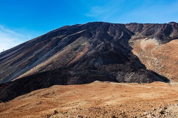 Een Bergopwaartse Zicht Kleurrijke Teide Vulkaan Teide Nationaal Park Tenerife — Stockfoto