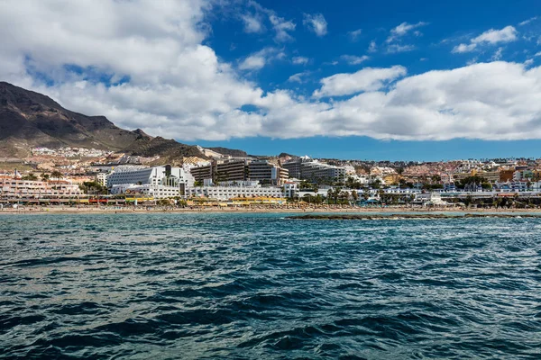 Vibrant Scenery Deep Blue Waters Tenerife West Coastline Seen Yacht — Stock Photo, Image